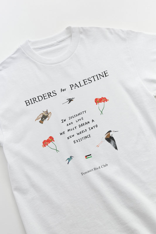 Birders for Palestine T-Shirt Feminist Bird Club