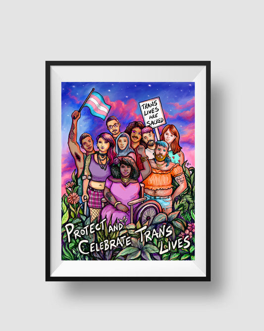 Protect and Celebrate Trans Lives! Poster