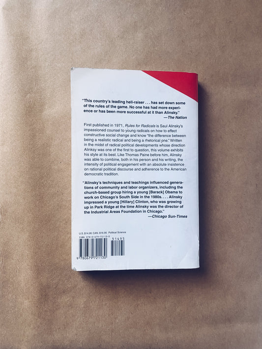 Rules for Radicals by Saul Alinsky Books Cree Myles