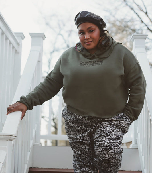 Black Disabled Joy Cropped Hoodie Jennifer White-Johnson