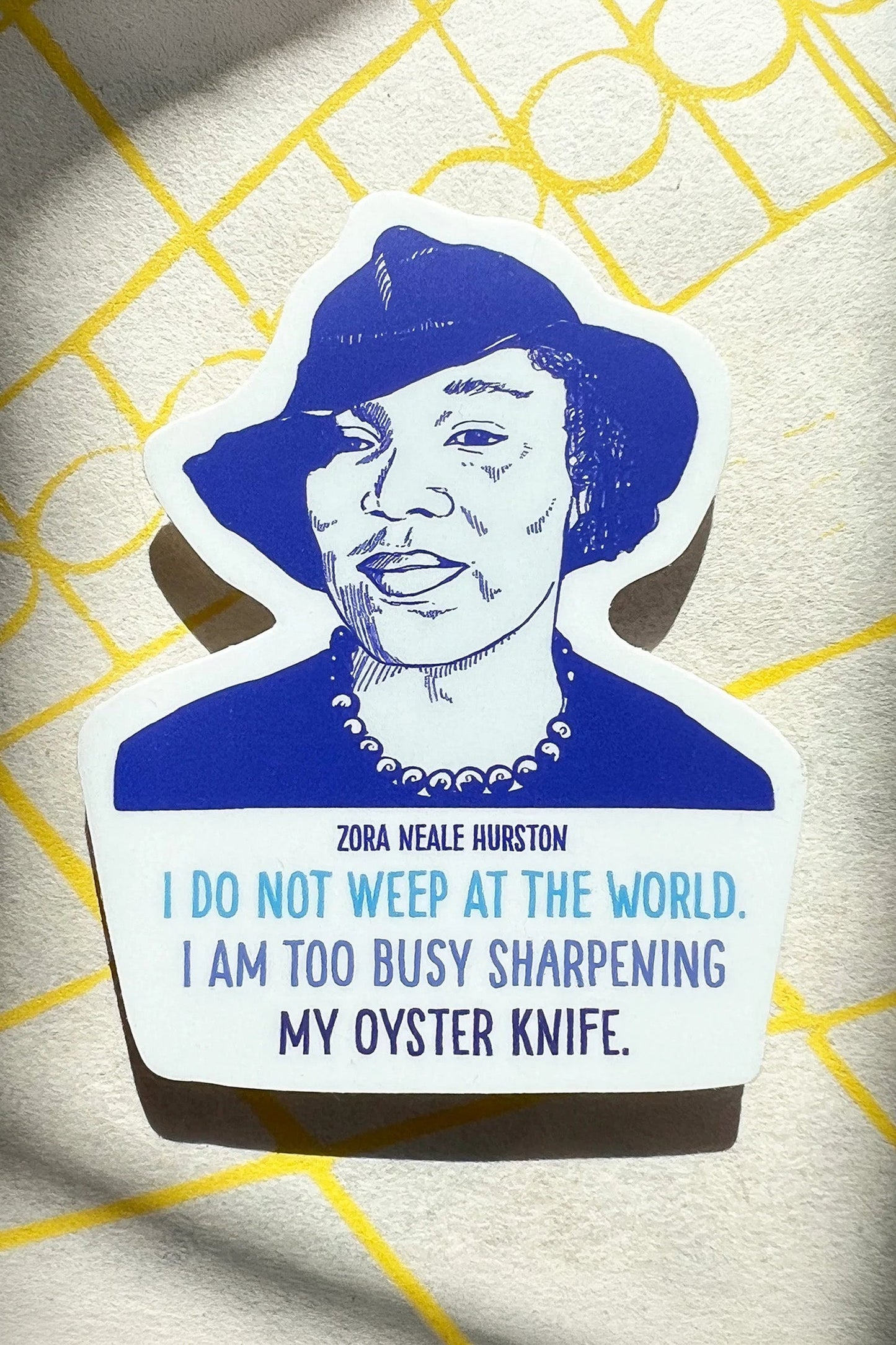 Zora Neale Hurston Sticker Blackbird Letterpress