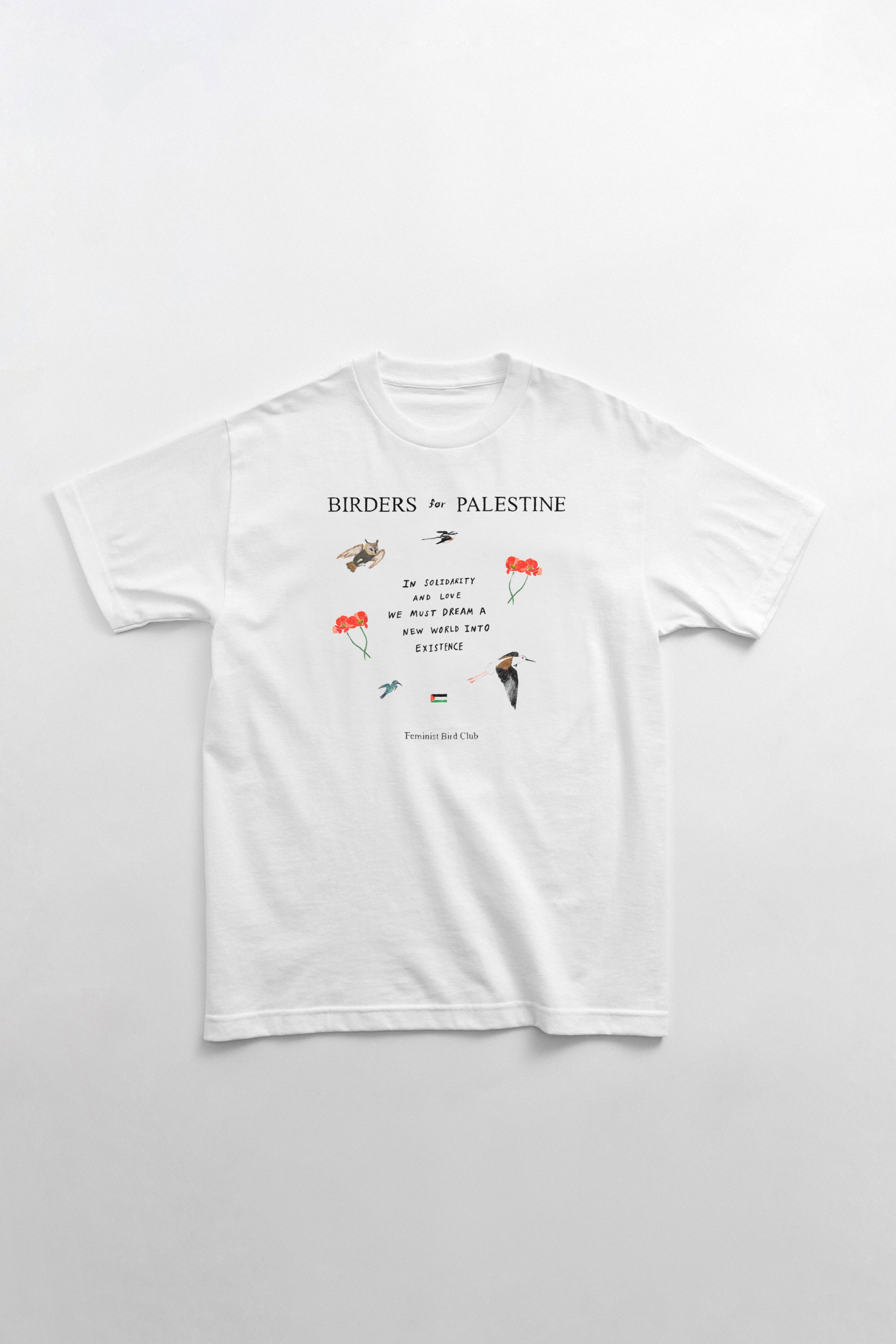 Birders for Palestine T-Shirt Feminist Bird Club