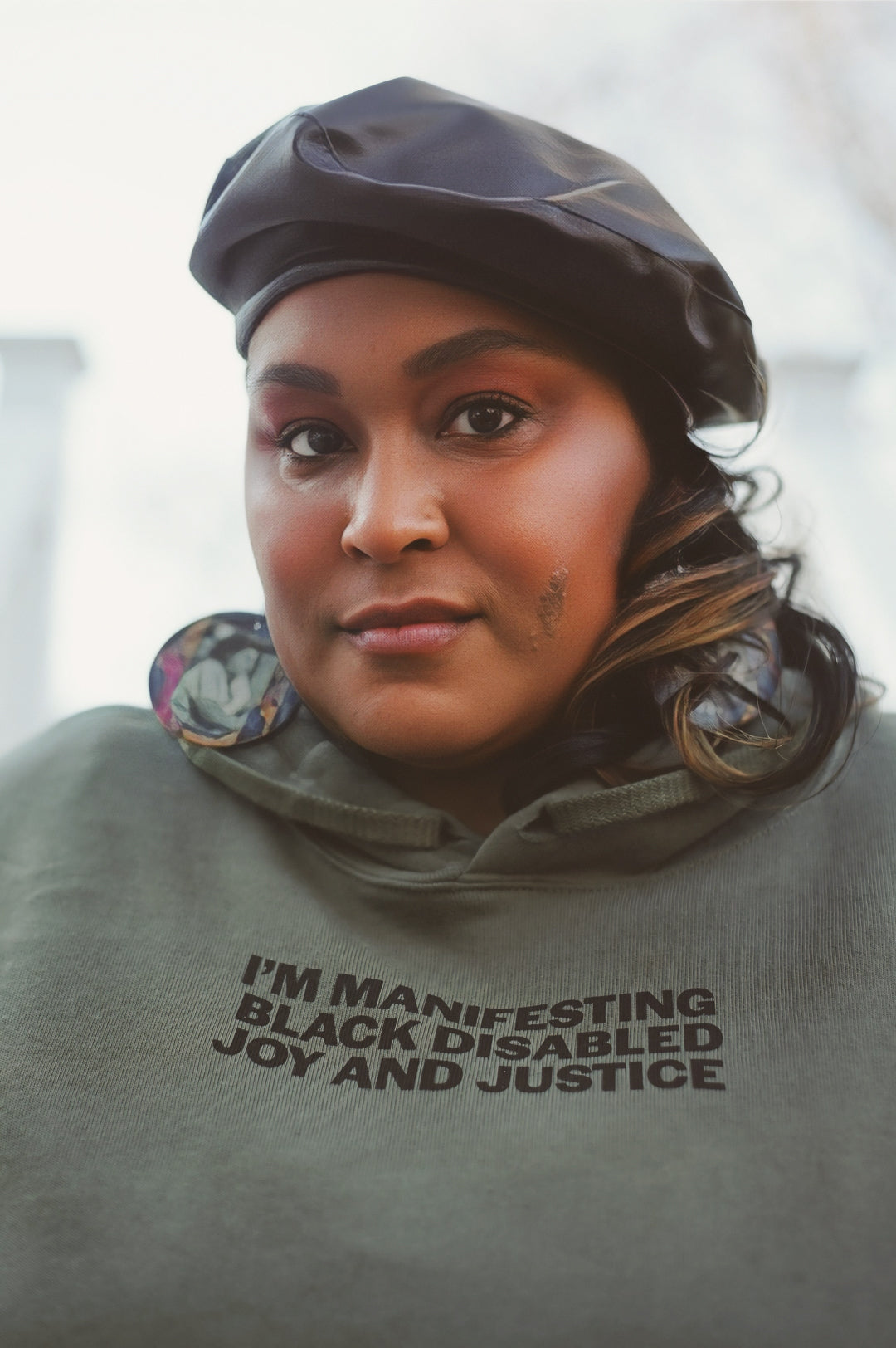 Black Disabled Joy Cropped Hoodie Jennifer White-Johnson