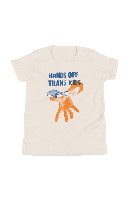 Hands Off Trans Kids Youth T-Shirt Josh MacPhee