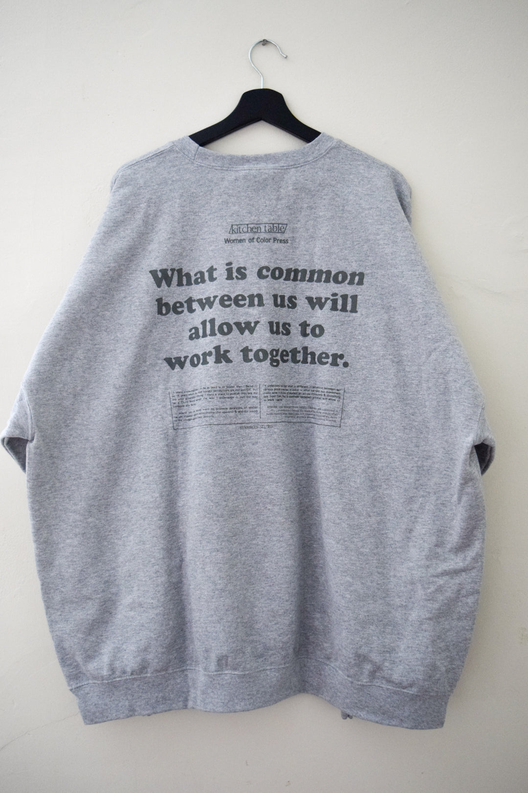 Kitchen Table Press Sweatshirt Sample Sale