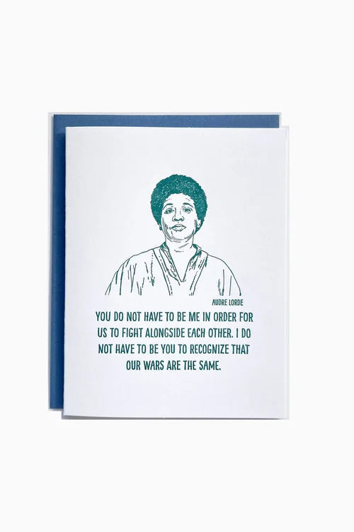 Audre Lorde Greeting Card Blackbird Letterpress