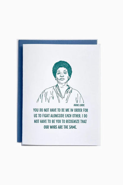 Audre Lorde Greeting Card Blackbird Letterpress