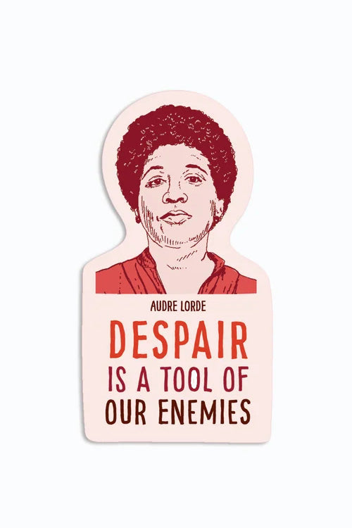 Audre Lorde Sticker Blackbird Letterpress