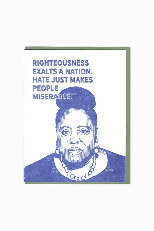Fannie Lou Hamer Greeting Card Blackbird Letterpress
