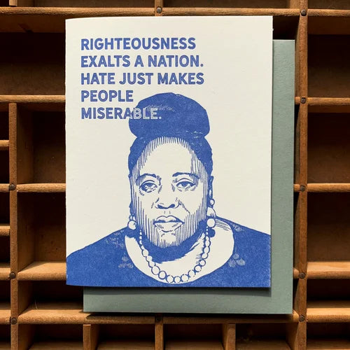 Fannie Lou Hamer Greeting Card Blackbird Letterpress