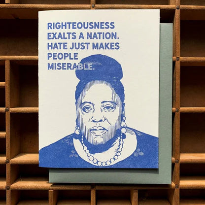 Fannie Lou Hamer Greeting Card Blackbird Letterpress