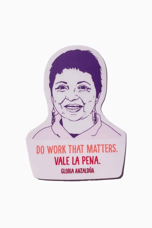 Gloria Anzaldúa Sticker Blackbird Letterpress