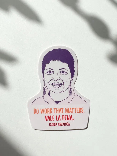 Gloria Anzaldúa Sticker Blackbird Letterpress