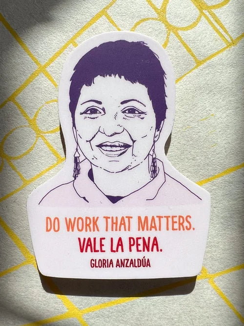 Gloria Anzaldúa Sticker Blackbird Letterpress