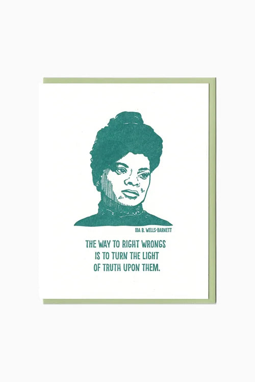 Ida B. Wells-Barnett Greeting Card Blackbird Letterpress