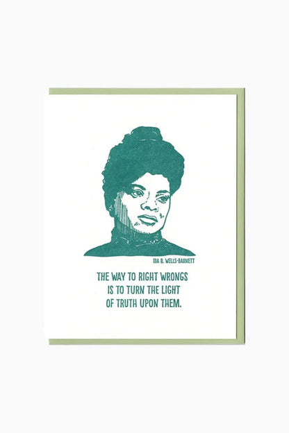 Ida B. Wells-Barnett Greeting Card Blackbird Letterpress