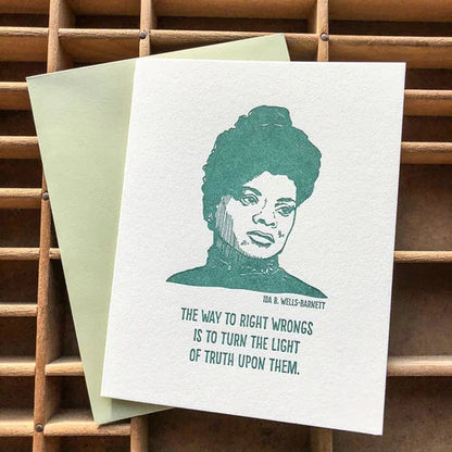 Ida B. Wells-Barnett Greeting Card Blackbird Letterpress
