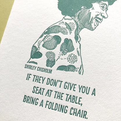 Shirley Chisholm Greeting Card Blackbird Letterpress