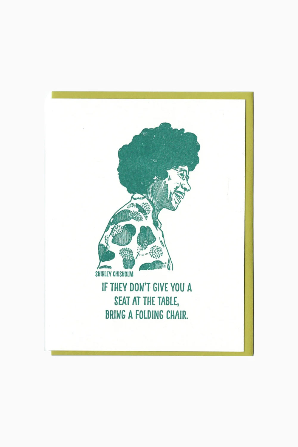 Shirley Chisholm Greeting Card Blackbird Letterpress