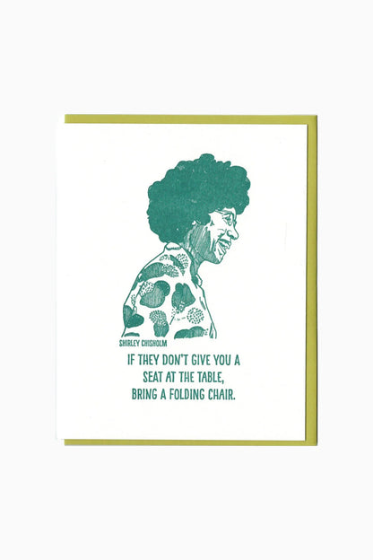 Shirley Chisholm Greeting Card Blackbird Letterpress