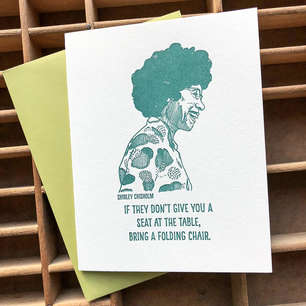 Shirley Chisholm Greeting Card Blackbird Letterpress