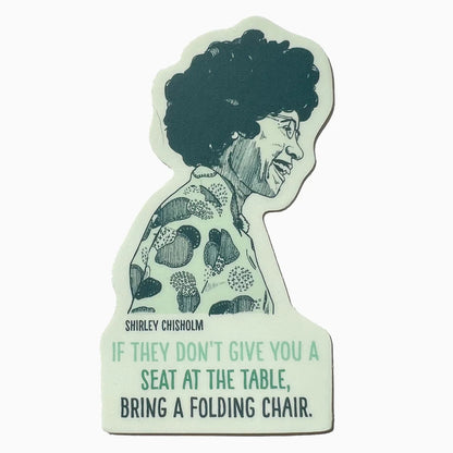 Shirley Chisholm Sticker Blackbird Letterpress